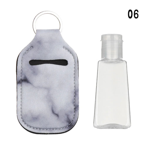 30ml New Empty Hand Sanitizer Bottle Portable Keychain Holder Reusable