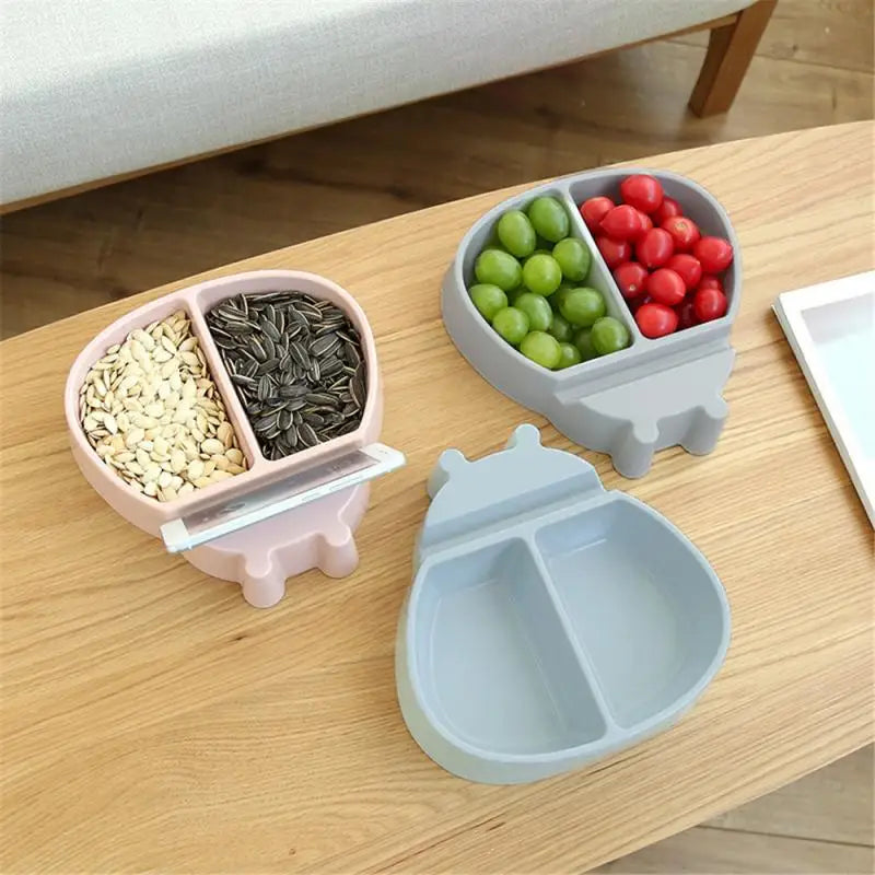 Plates For Food Creative Shape Lazy Snack Bowl Plastic Double Layers