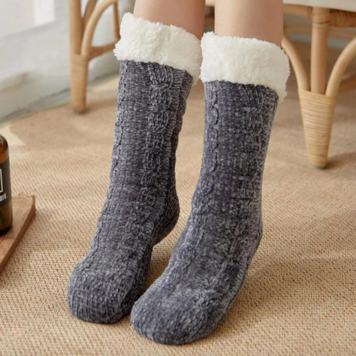 Women Winter Socks Plus Thicken Warm Soft Cotton Sock Home Non-Slip