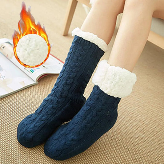 Women Winter Socks Plus Thicken Warm Soft Cotton Sock Home Non-Slip