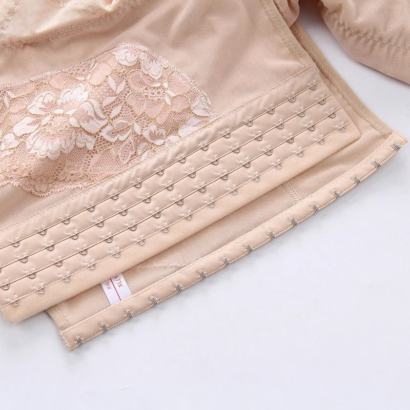 Sexy Lace Ruffle See Through Transparent Buckle Waist Trainer Tummy