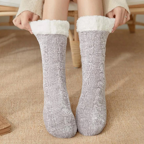 Women Winter Socks Plus Thicken Warm Soft Cotton Sock Home Non-Slip