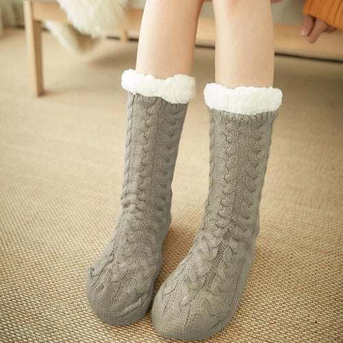 Women Winter Socks Plus Thicken Warm Soft Cotton Sock Home Non-Slip