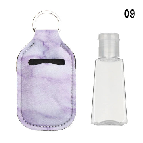 30ml New Empty Hand Sanitizer Bottle Portable Keychain Holder Reusable