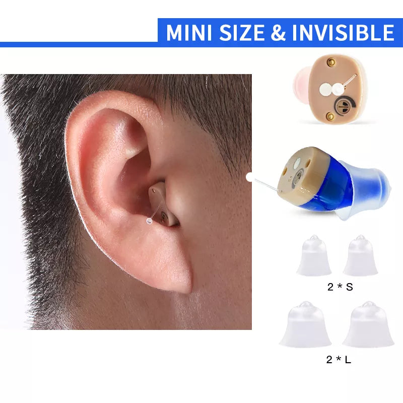 C200 Melinghearing Rechargeable Digital Wireless Hearing Aids Mini ITC