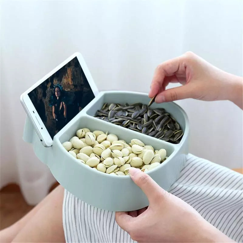 Plates For Food Creative Shape Lazy Snack Bowl Plastic Double Layers