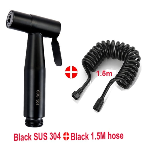 Handheld Bidet Sprayer Set 304 Stainless Steel Spray Gun Shower