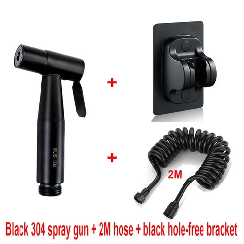 Handheld Bidet Sprayer Set 304 Stainless Steel Spray Gun Shower