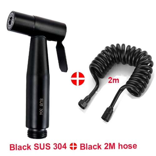 Handheld Bidet Sprayer Set 304 Stainless Steel Spray Gun Shower