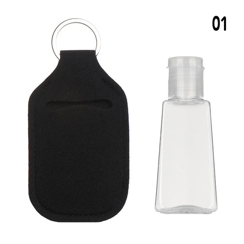 30ml New Empty Hand Sanitizer Bottle Portable Keychain Holder Reusable
