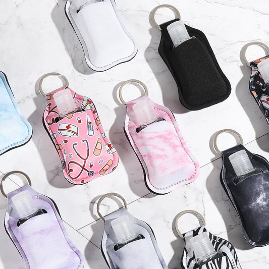 30ml New Empty Hand Sanitizer Bottle Portable Keychain Holder Reusable