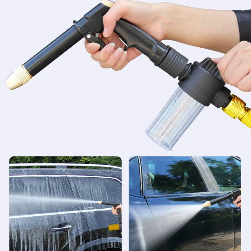 Garden Hose Set With Expandable Water Injector Magic Hose High