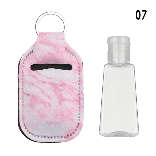 30ml New Empty Hand Sanitizer Bottle Portable Keychain Holder Reusable