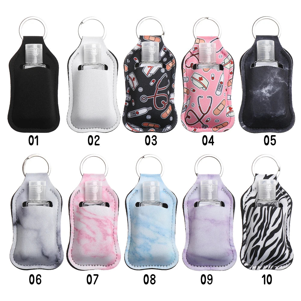30ml New Empty Hand Sanitizer Bottle Portable Keychain Holder Reusable