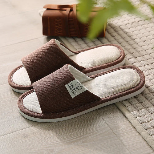 Women Indoor Slippers Corduroy Floor Flat Shoes Comfort Anti-slip Home