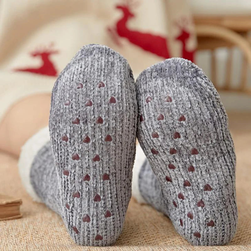 Women Winter Socks Plus Thicken Warm Soft Cotton Sock Home Non-Slip