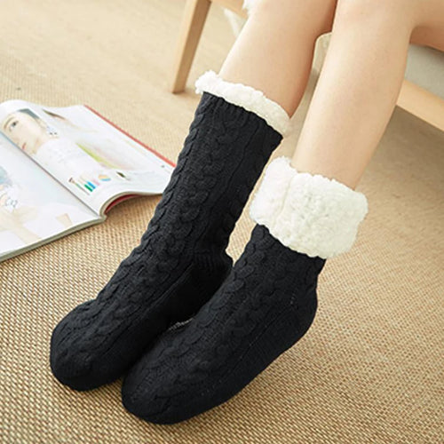 Women Winter Socks Plus Thicken Warm Soft Cotton Sock Home Non-Slip