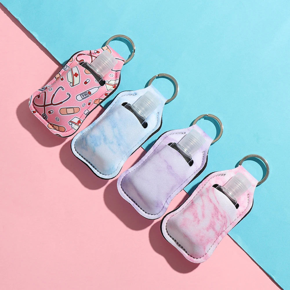 30ml New Empty Hand Sanitizer Bottle Portable Keychain Holder Reusable