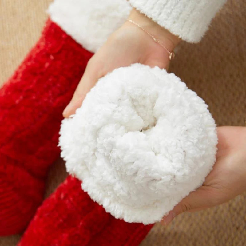 Women Winter Socks Plus Thicken Warm Soft Cotton Sock Home Non-Slip