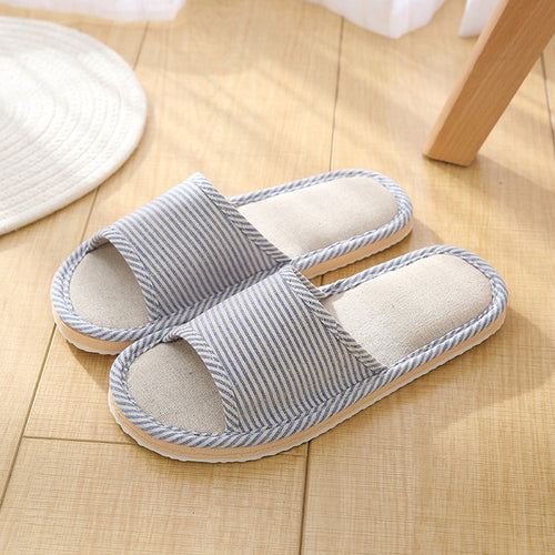 Home Slippers Flip Flops Flax Slippers Indoor Bedroom Women House