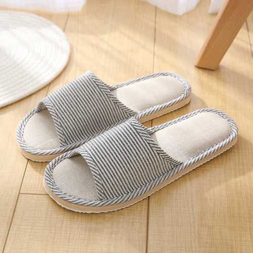 Home Slippers Flip Flops Flax Slippers Indoor Bedroom Women House
