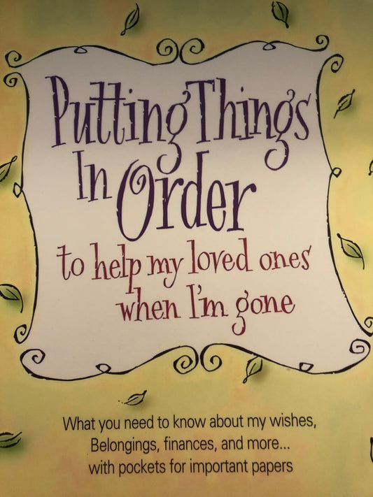 putting things in order