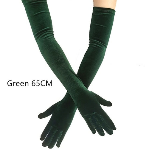Multicolor 3 Lengths Noble Banquet Style Women Gold Velvet Long Dinner