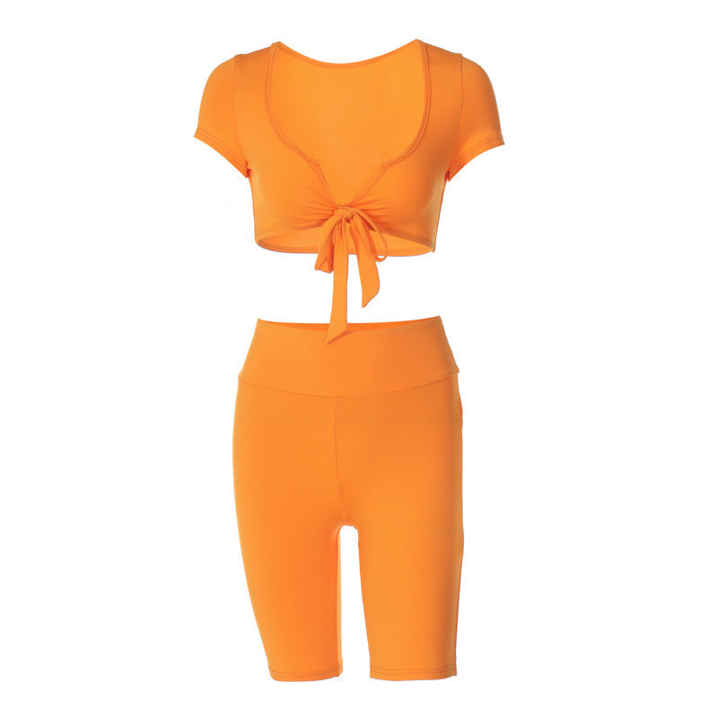 Slim Five-point Pants Two-piece Stylish Casual Suit