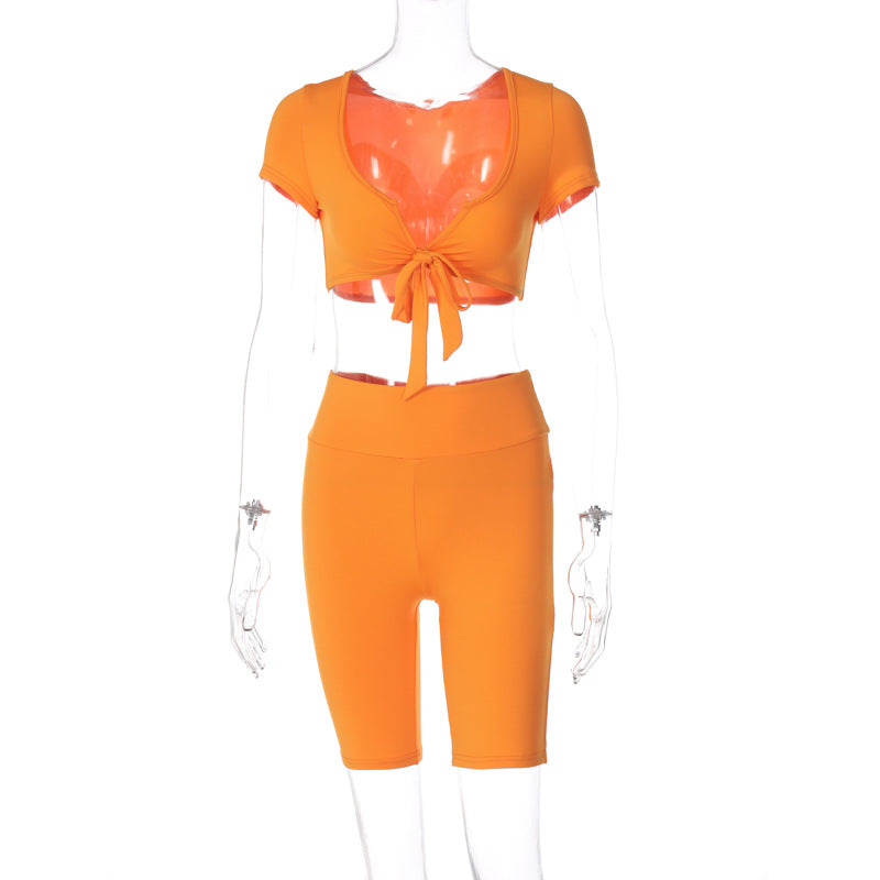 Slim Five-point Pants Two-piece Stylish Casual Suit