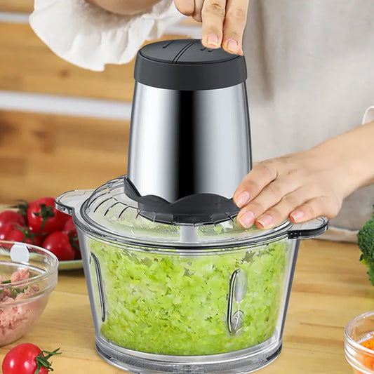 2L Capacity Stainless Steel 304 Electric Chopper Meat Grinder Mincer