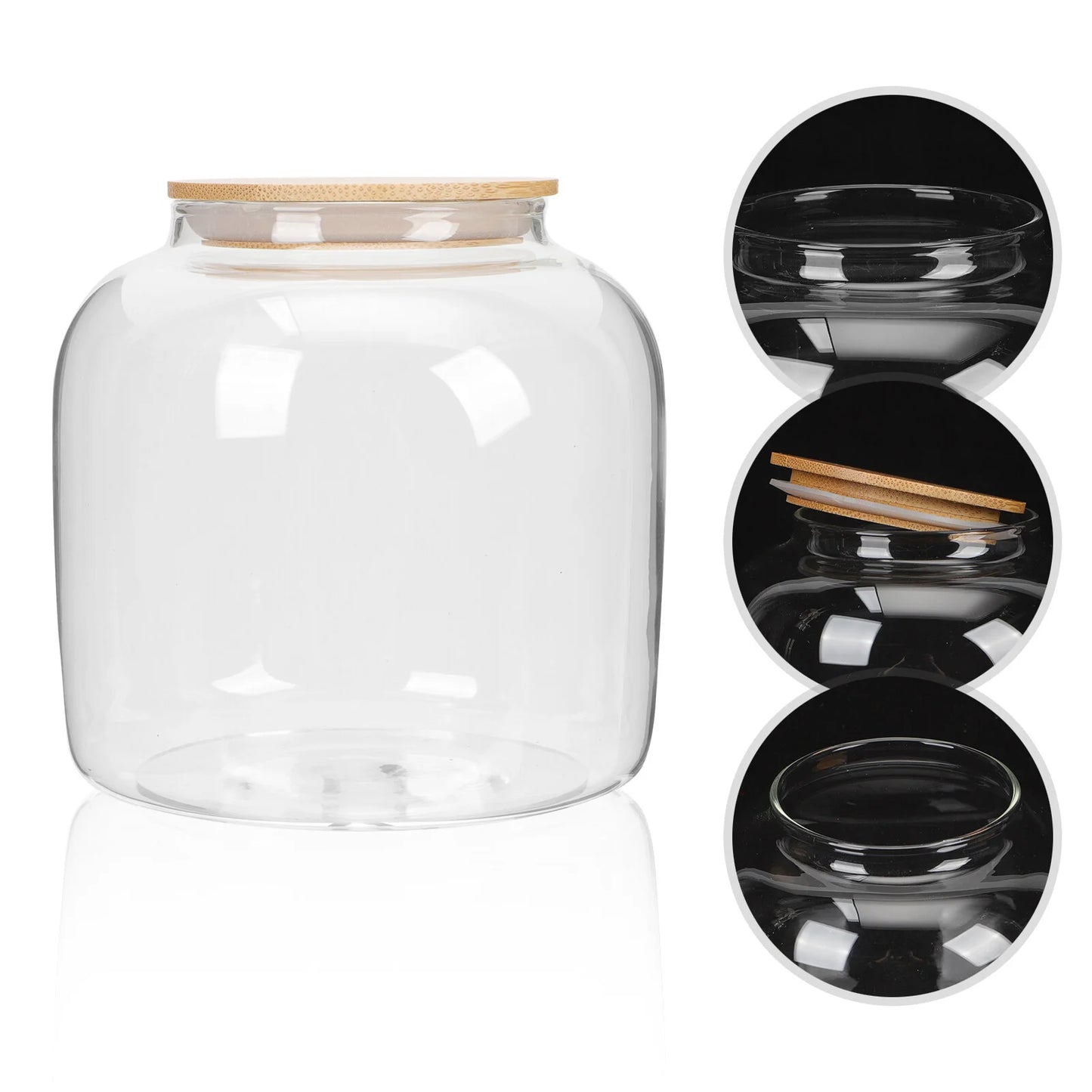 Terrarium Spaghetti Jar Lid Glass Cereal Containers Storage Large Jars