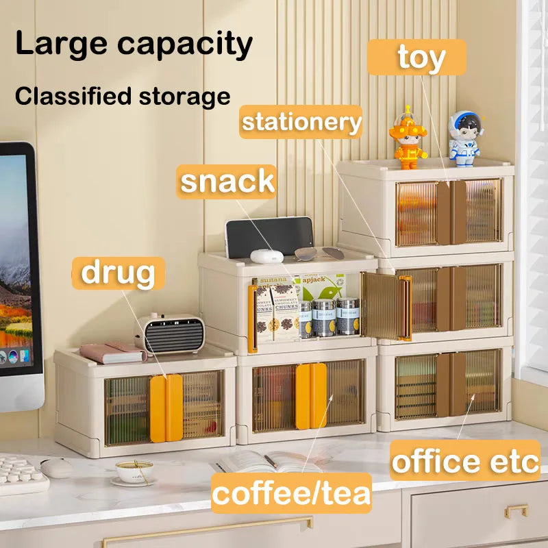 Mini Foldable Box Cloth Toy Snack Book Storage Bin Doll Storage