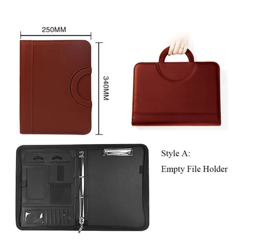 A4 Portable File Folder with Calculator Binder Organizer Manager