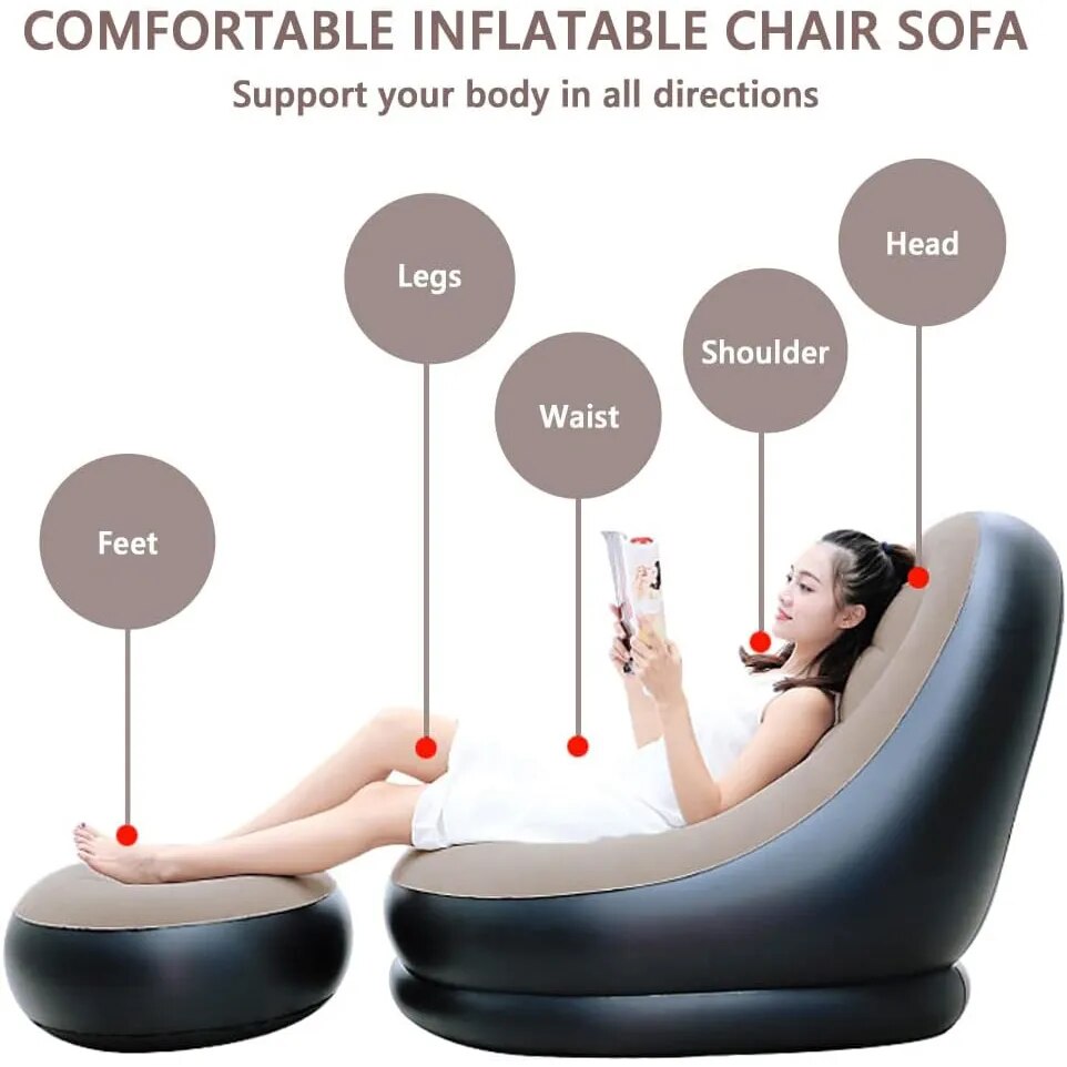 Lazy BeanBag Sofas Cover Chair No Filler Lounger Seat Bean Bag Pouf