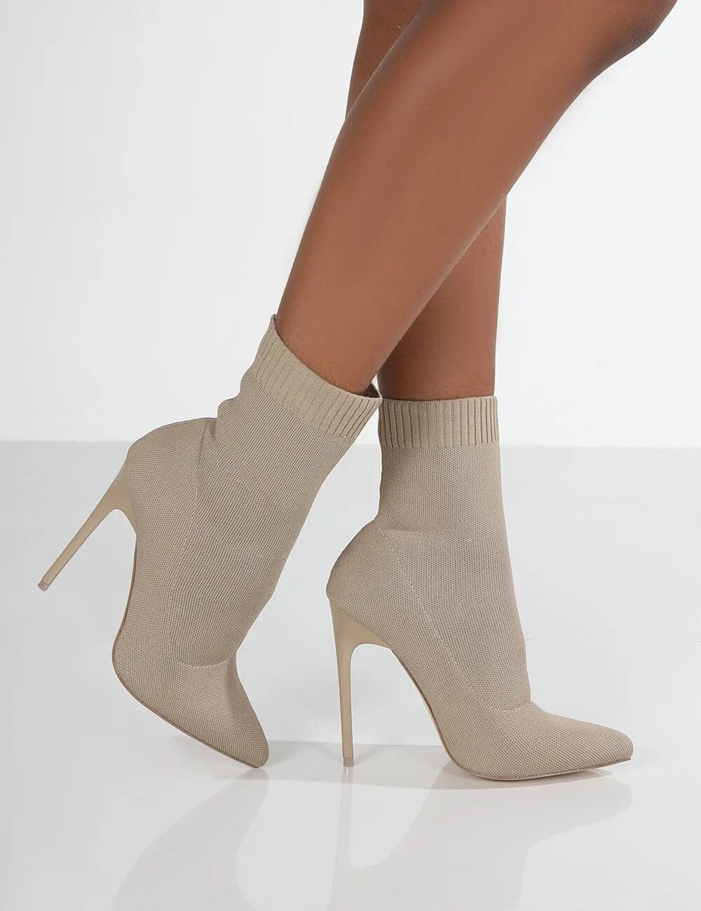 Women Boots Short High Heels Shoes For Women Autumn Winter Botas Mujer