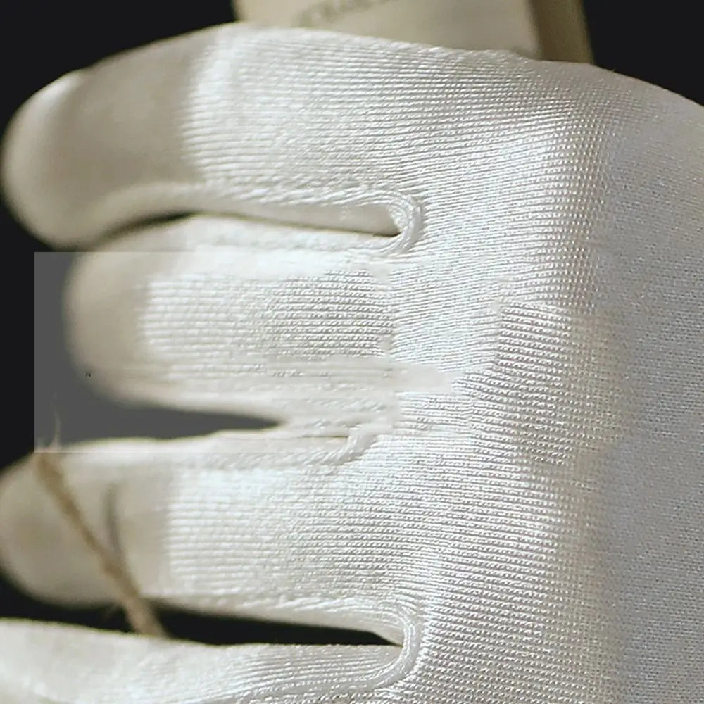 1 Pair Women's Evening Party Formal Gloves Solid Color Satin Long