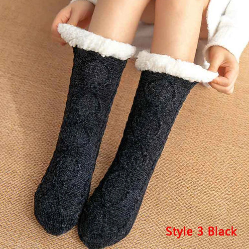Women Winter Socks Plus Thicken Warm Soft Cotton Sock Home Non-Slip