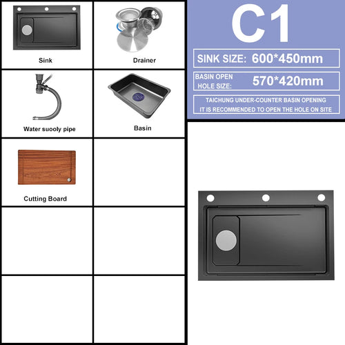 Kitchen Sink Waterfall Sink for Kitchen Stainless Steel Sink Single
