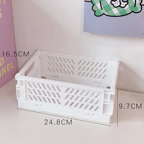 Large Double Door Open Folding Storage Box with Lid Wheels Stackable