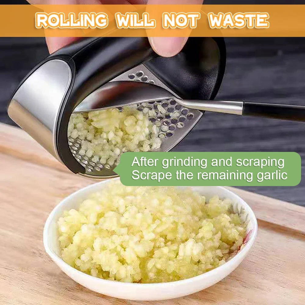 Stainless Steel Garlic Press Garlic Crusher Manual Garlic Mincer