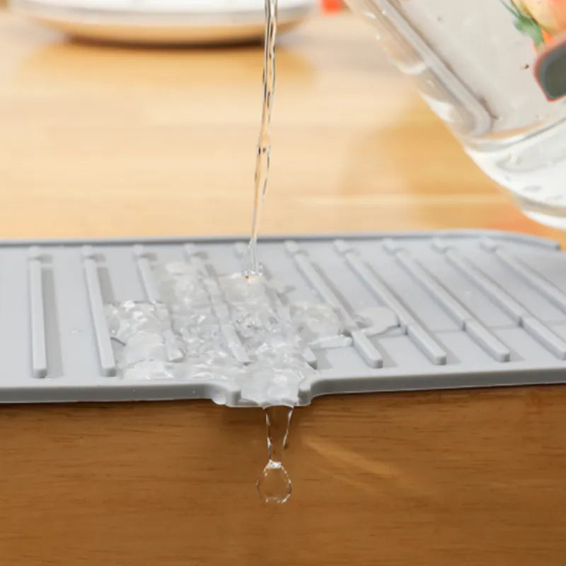 Kitchen Silicone Faucet Mat Water Ripples Faucet Water Catcher Mat