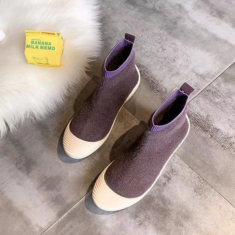 Women's Elastic Socks, Shoes, Autumn And Winter New Korean Version