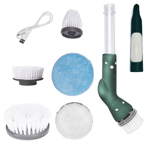 Electric Spin Cleaner Electric Spinning Brush with 6 Replacement Brush