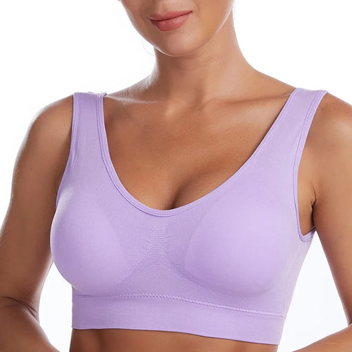 Plus Size Sports Bras Women Push Up Bra Unwired Bras Summer Breathable