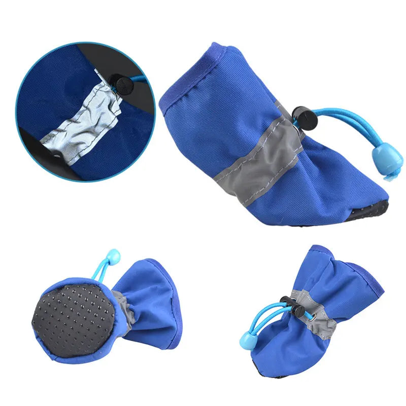 4pcs Waterproof Pet Dog Shoes Winter Warm Puppy Cats Dogs Socks