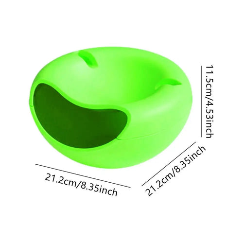 Multi Use Double Layer Snack Bowl Lazy Snack Plate Kitchen Fruit Plate