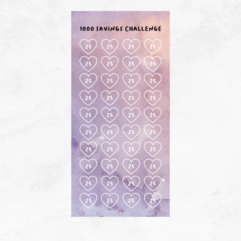 10Pcs 52 Weeks Savings Challenge Planner Cards Cash Binder Simple and