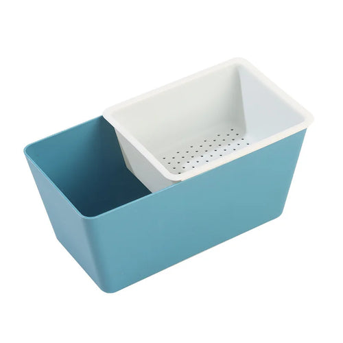 Lazy People Eat Melon Seeds Artifact Double Square Drain Basket Melon
