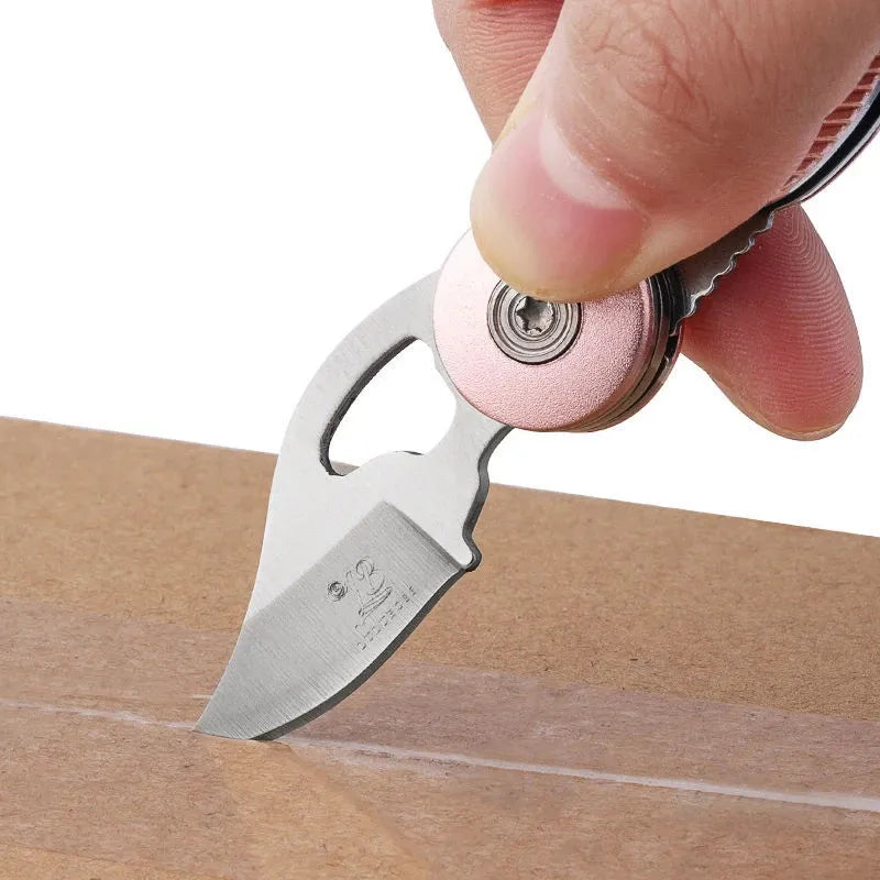 Mini Knife Foldknife Keychain Outdoor Rescue Folding Feather Folding