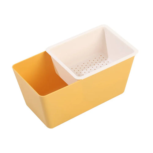 Lazy People Eat Melon Seeds Artifact Double Square Drain Basket Melon